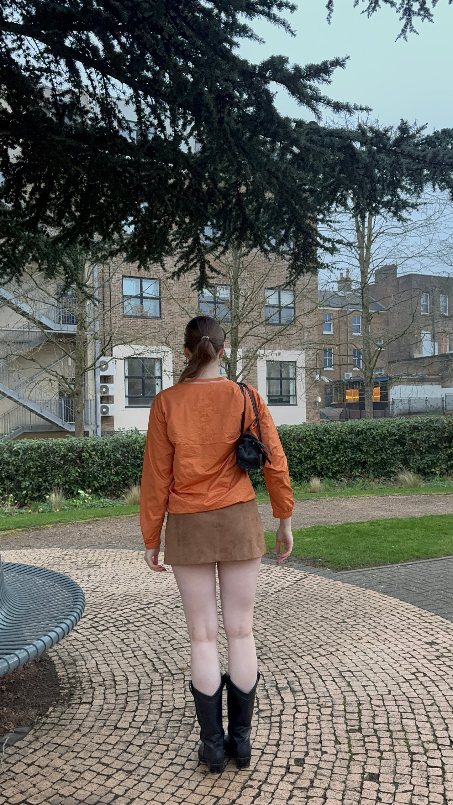 Nike Golf Clima Fit Orange Long Sleeve Windbreaker Top