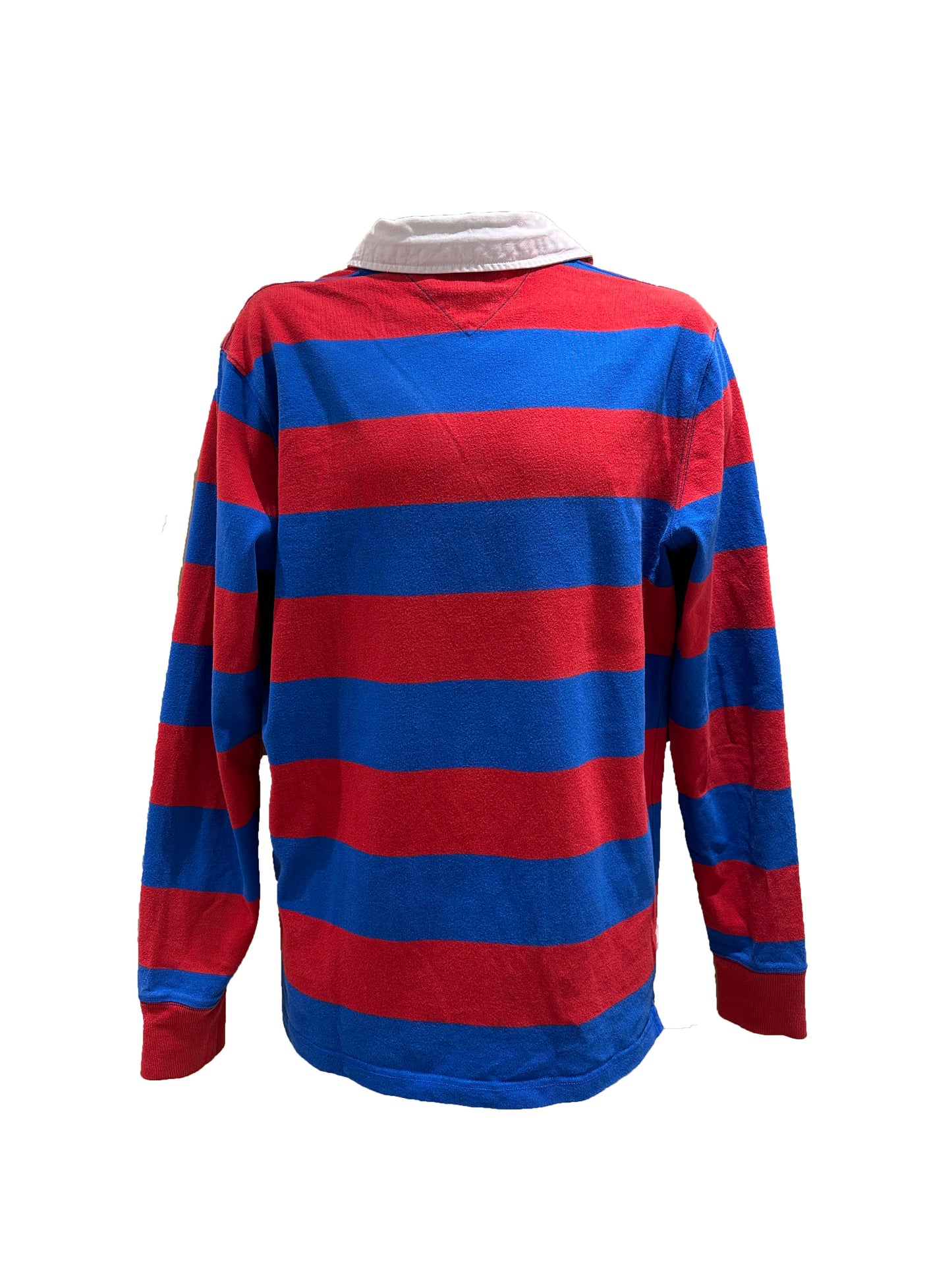 Tommy Hilfiger Red and Blue No. 6 Rugby Polo Shirt