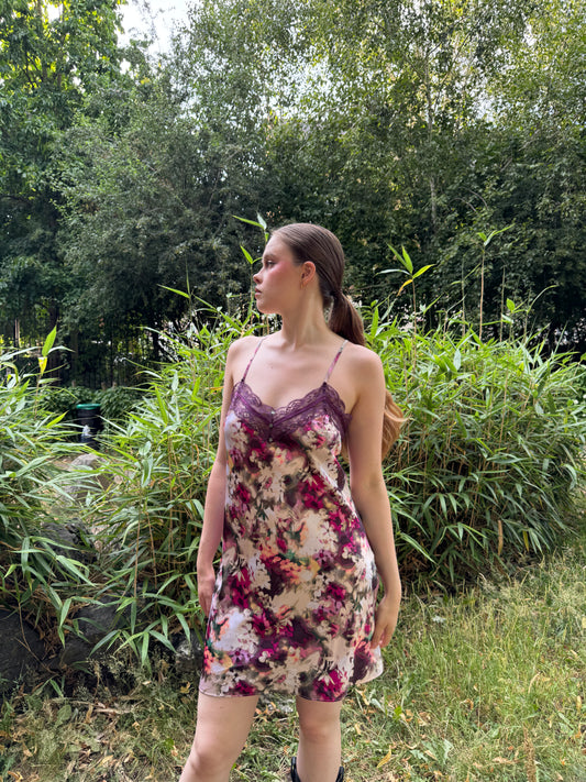 Vintage Floral Lace Cami Dress