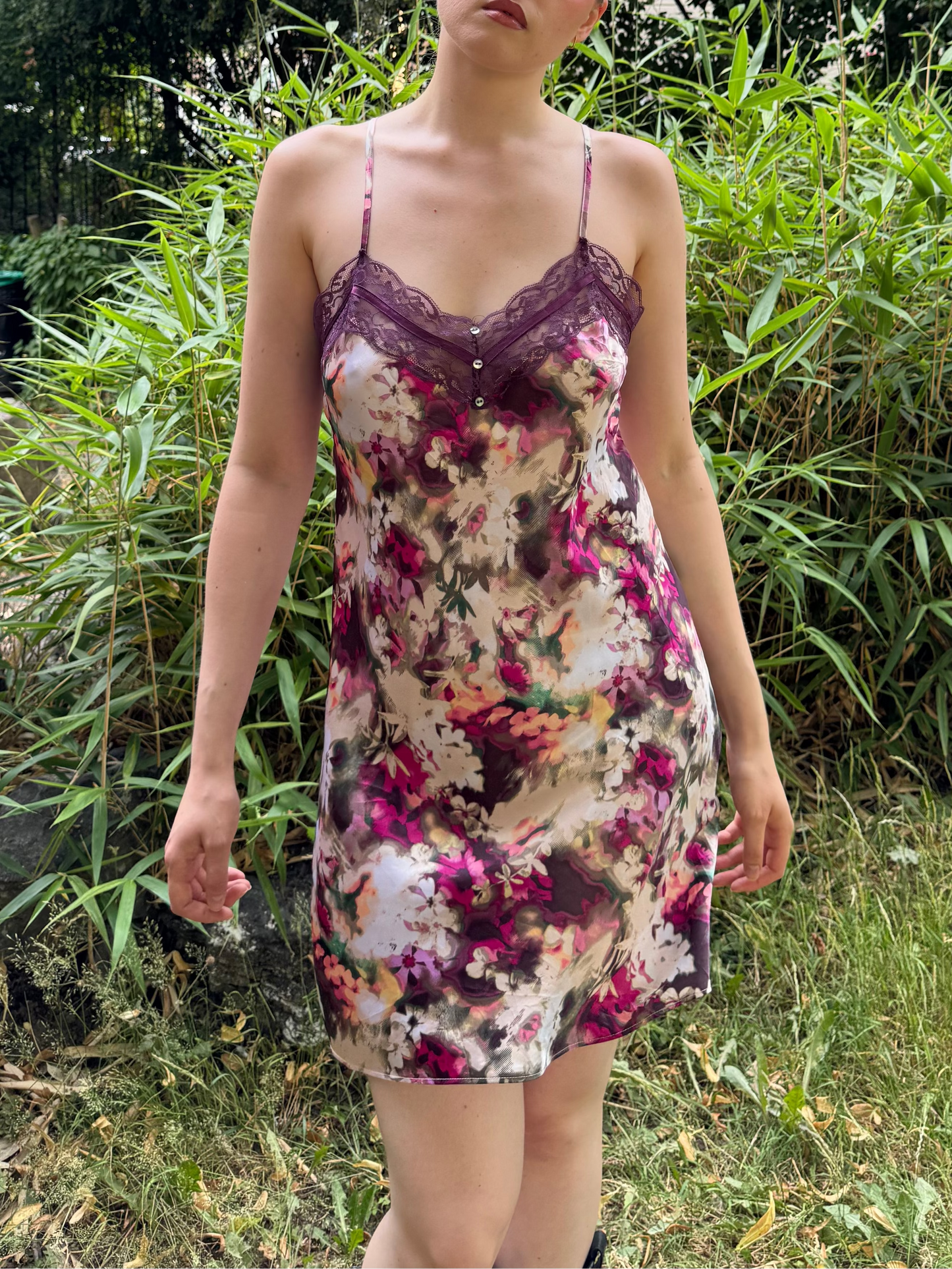 Vintage Floral Lace Cami Dress