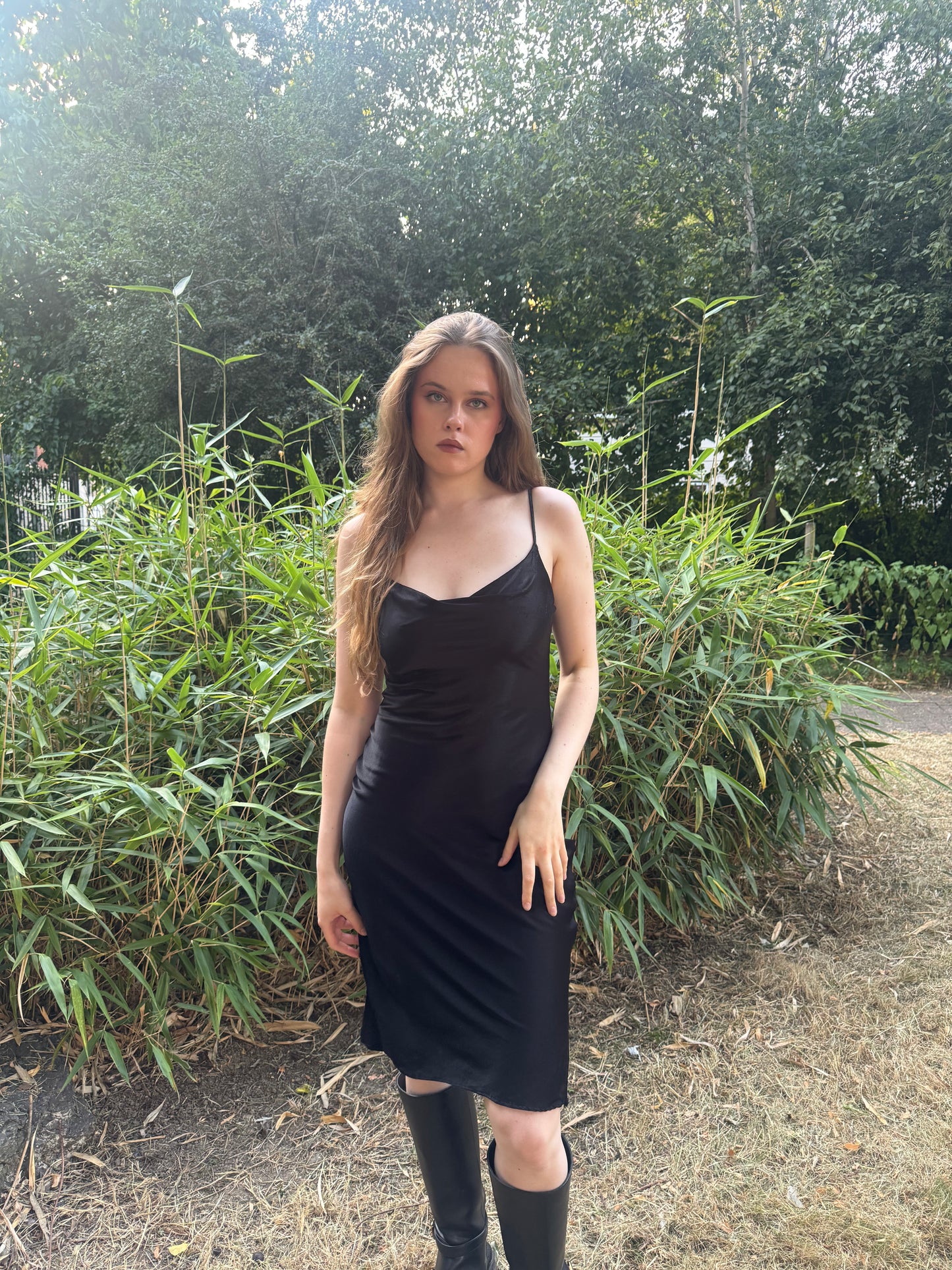 Black Satin Dress