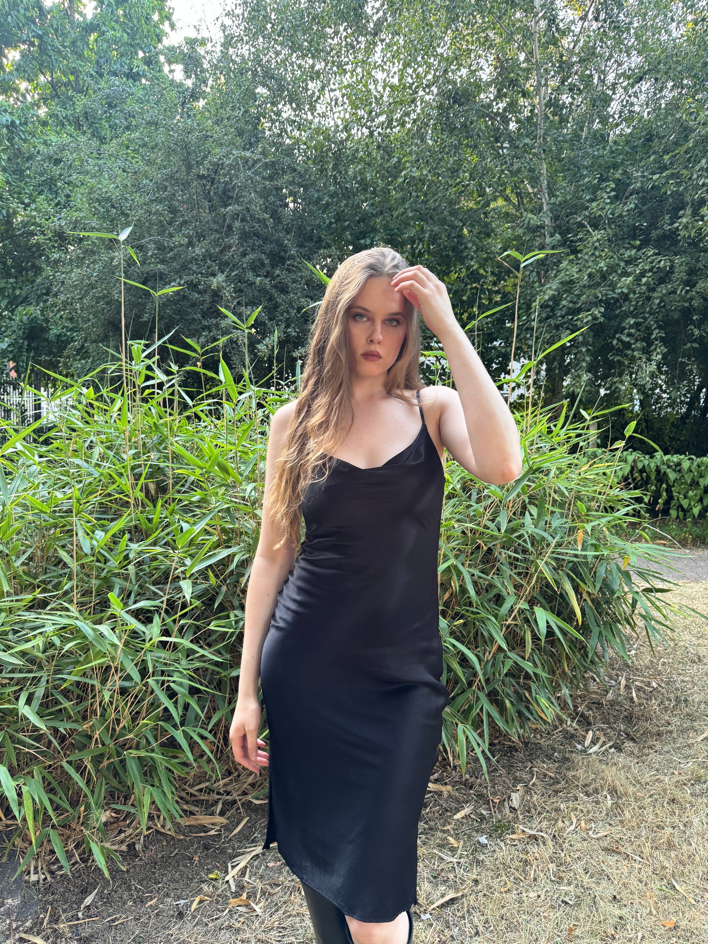 Black Satin Dress