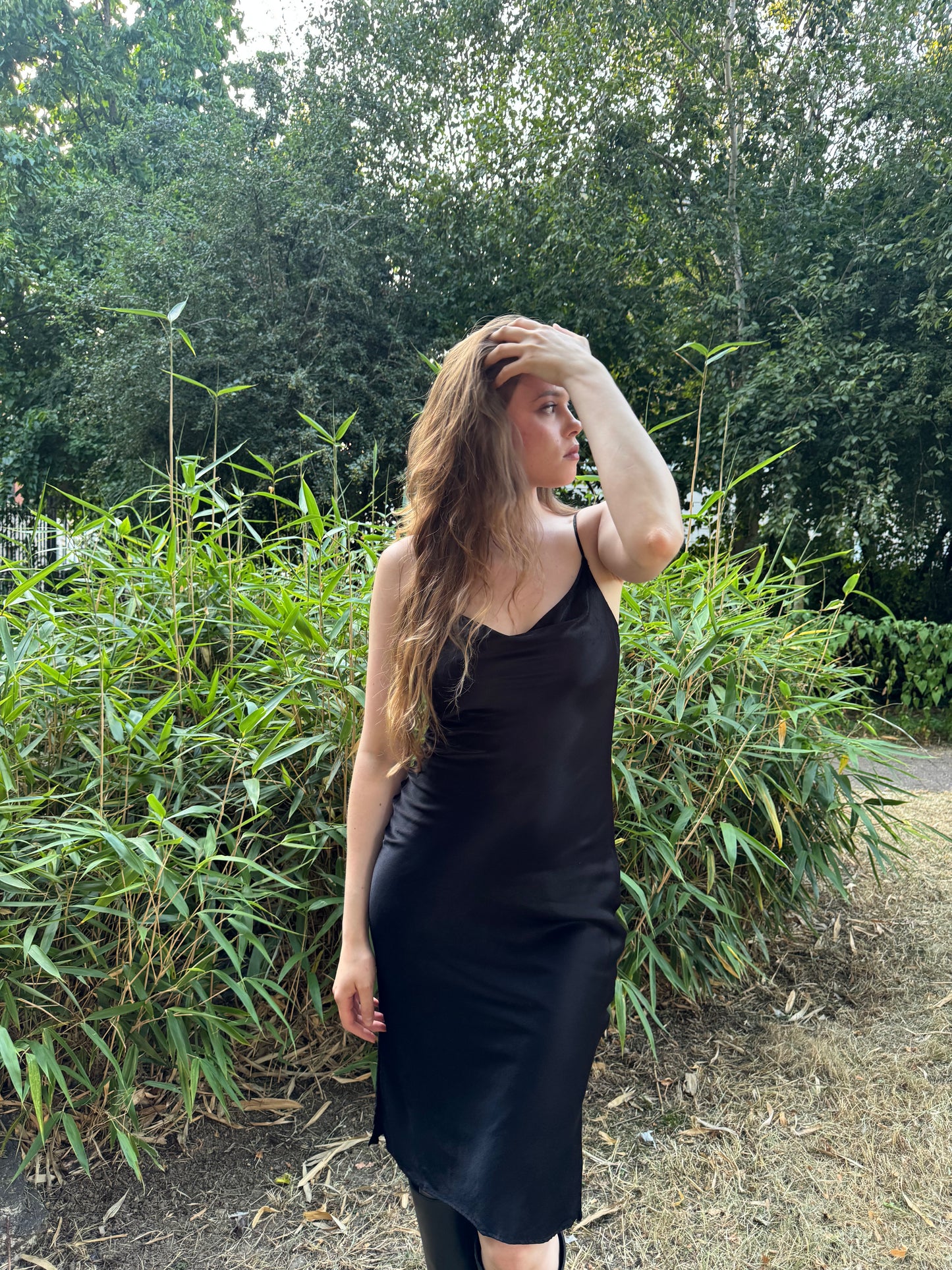 Black Satin Dress