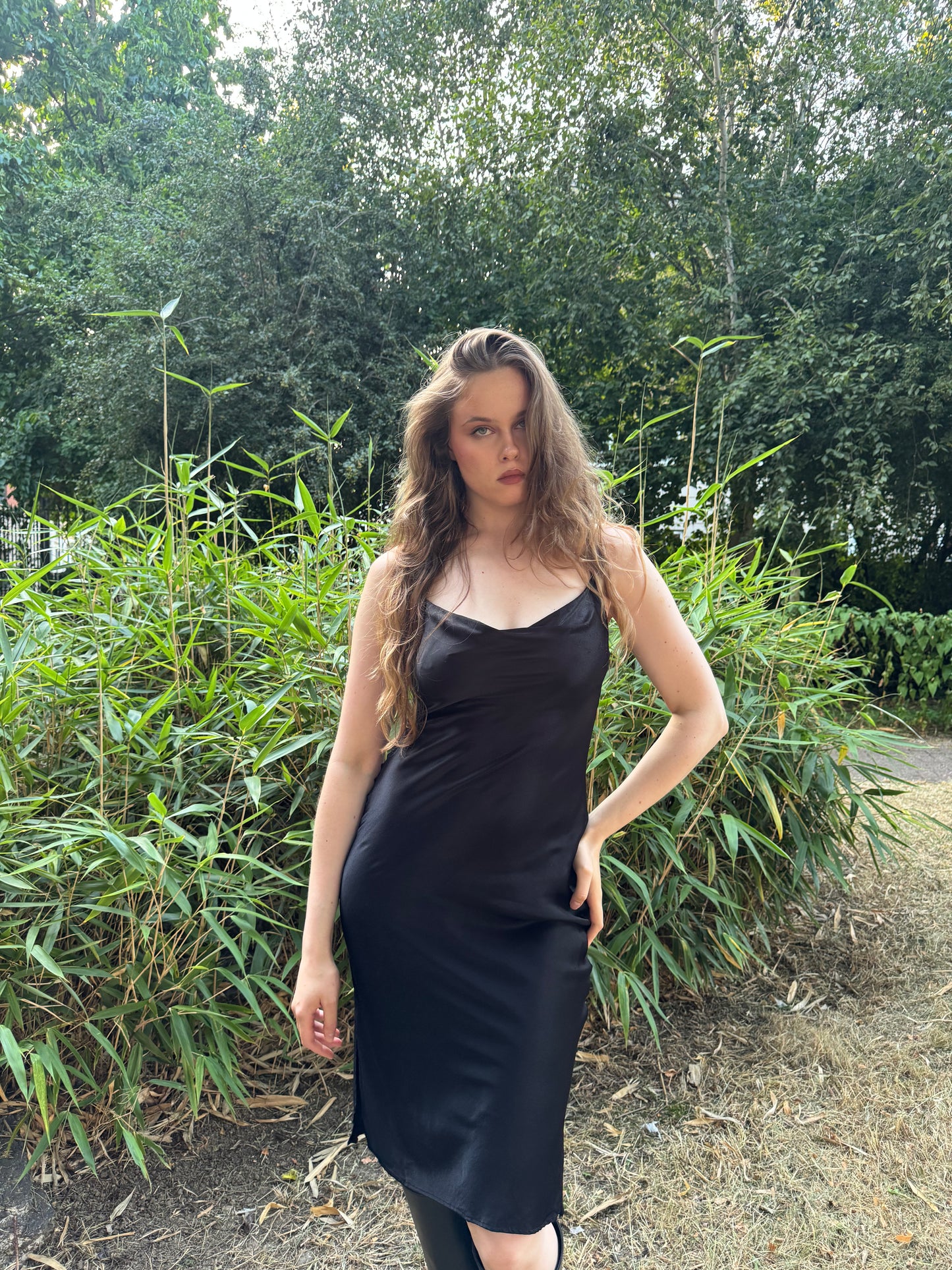 Black Satin Dress