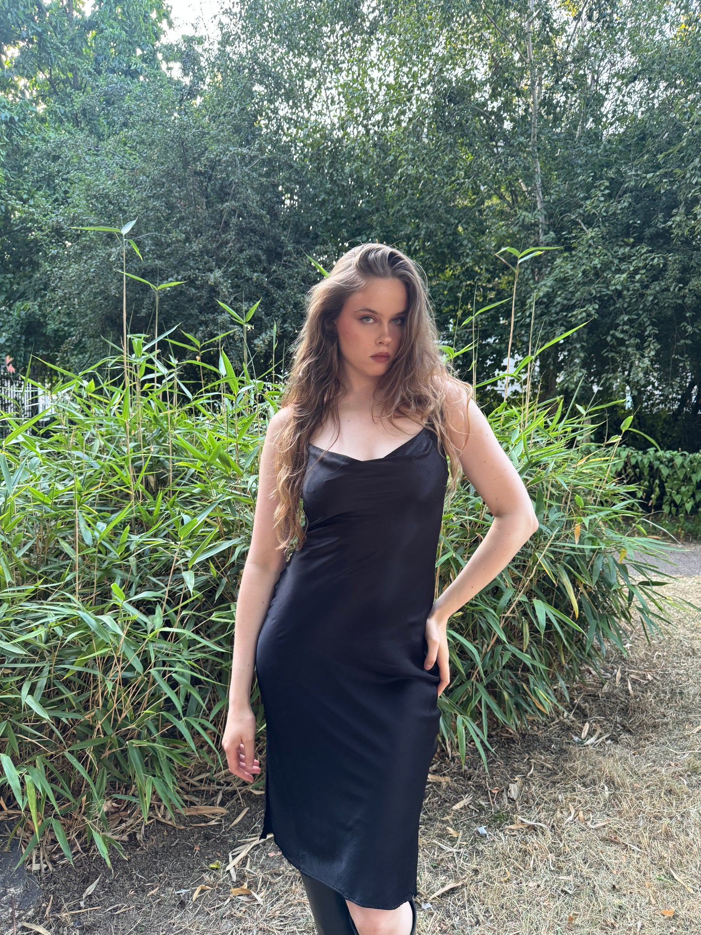 Black Satin Dress