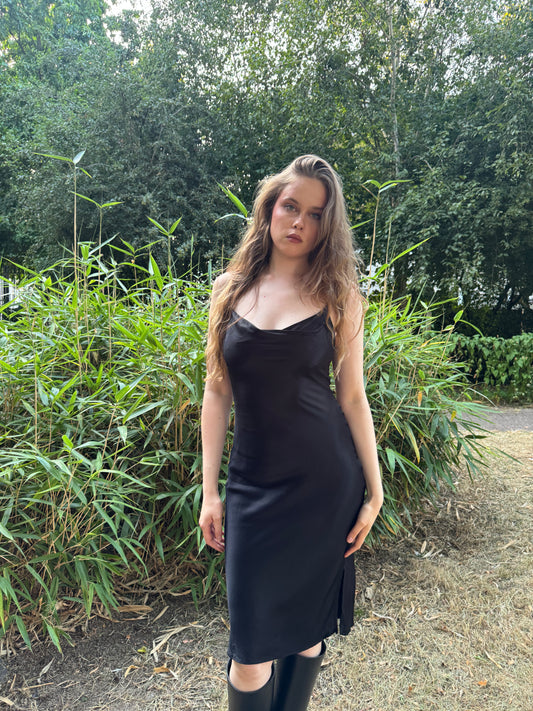 Black Satin Dress