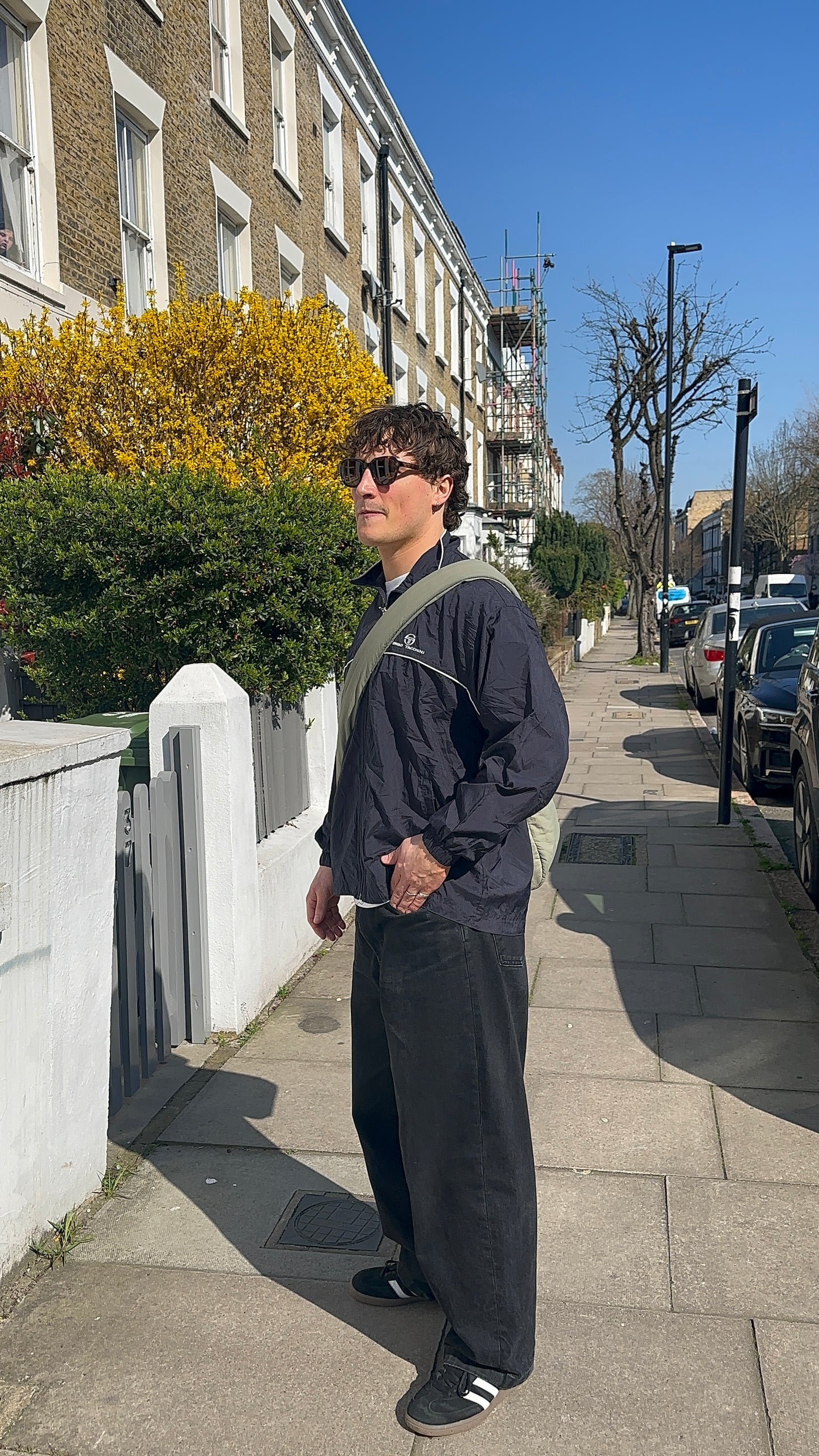 90's Sergio Tacchini Black Windbreaker