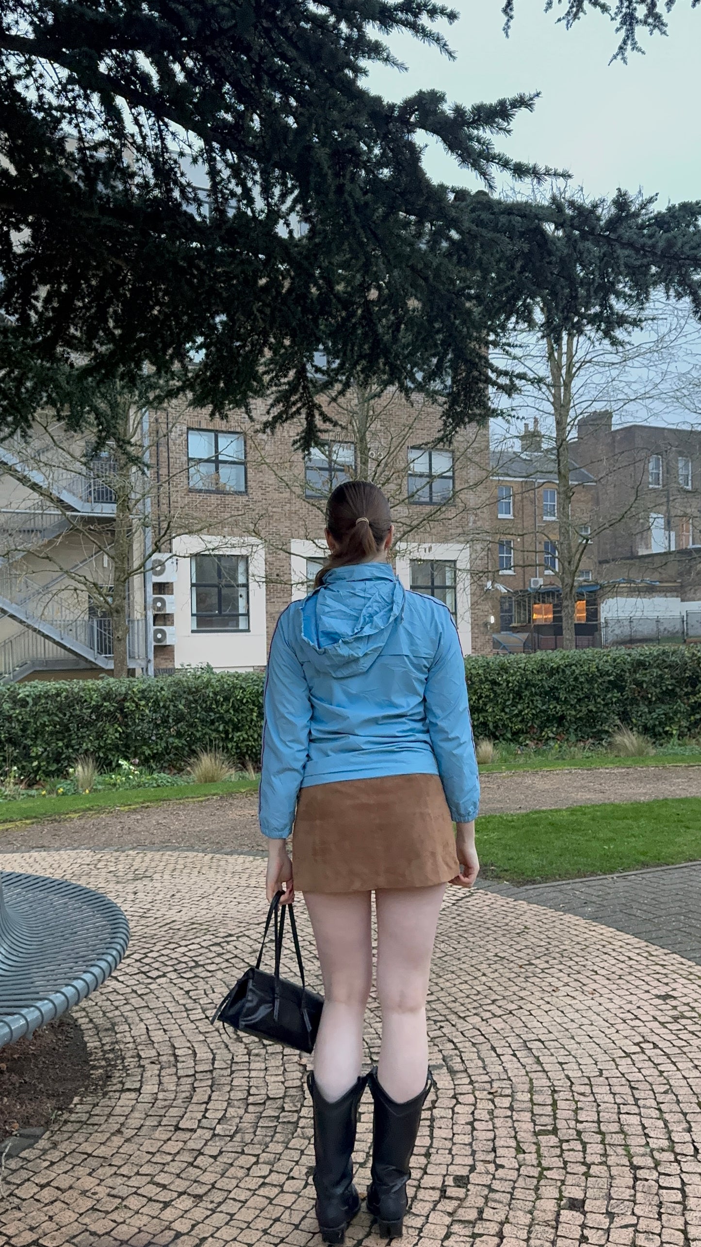90's Vintage Blue Fila Windbreaker Jacket with Red Piping