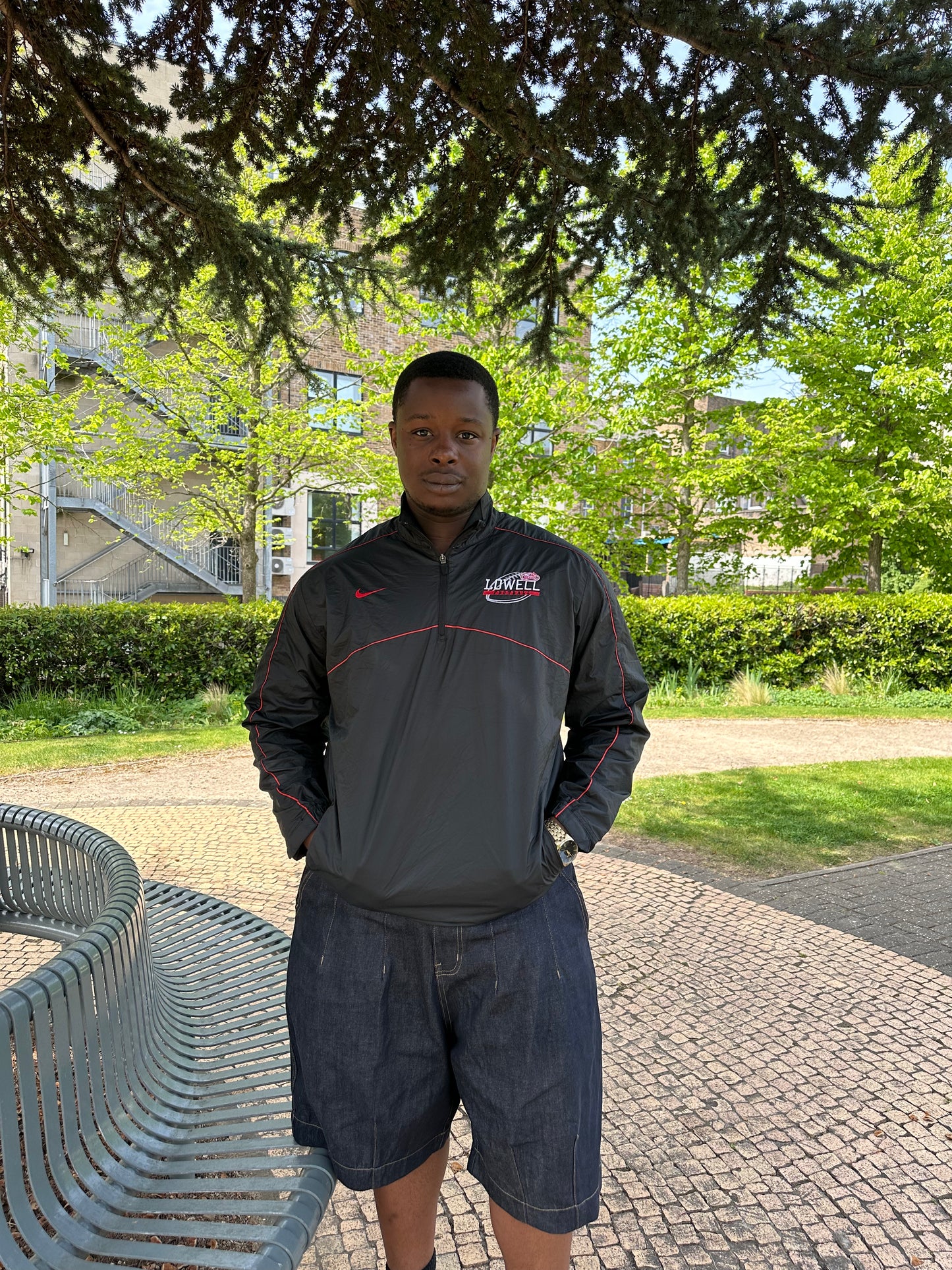 Nike Black Lowells Football Windbreaker
