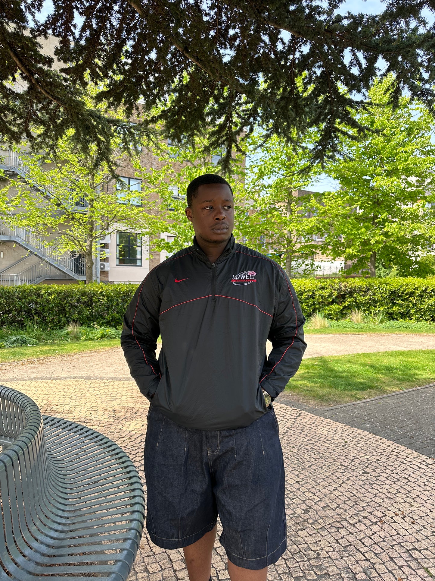 Nike Black Lowells Football Windbreaker