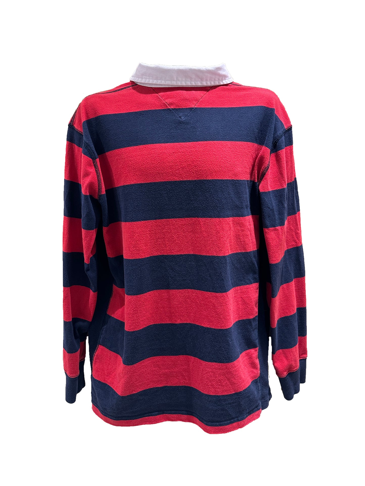 Tommy Hilfiger Red and Navy Rugby Polo