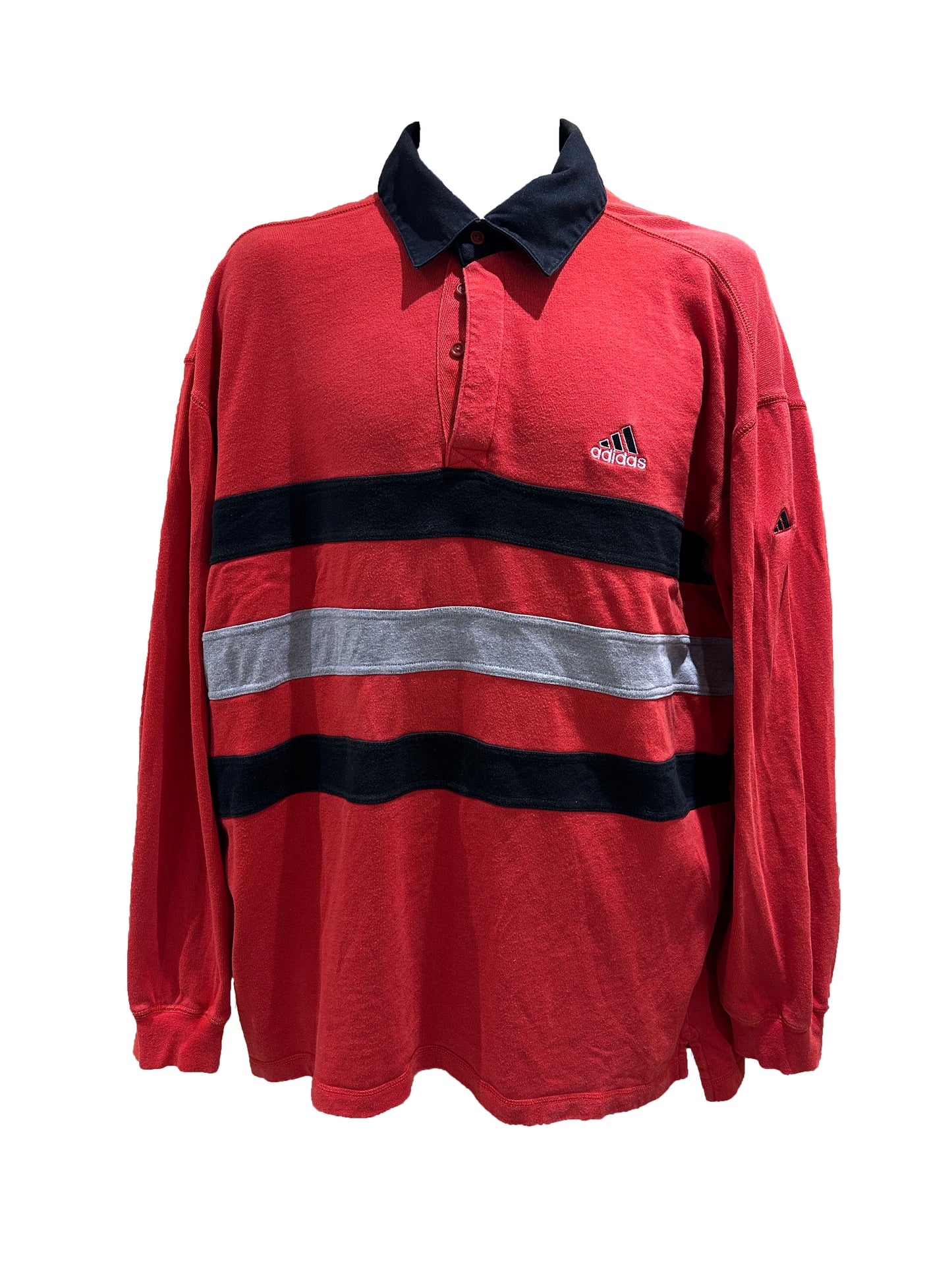 Unisex Adidas D7 F5 Rugby Polo Pullover Shirt 80's - 90's