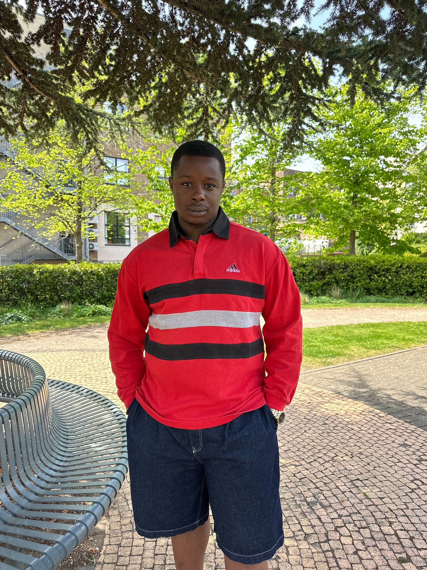 Unisex Adidas D7 F5 Rugby Polo Pullover Shirt 80's - 90's
