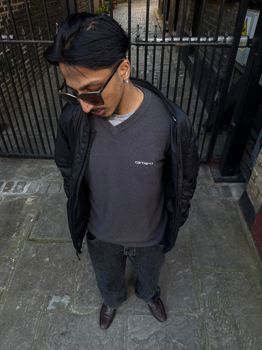 Carhartt Dark Grey V Neck Jumper